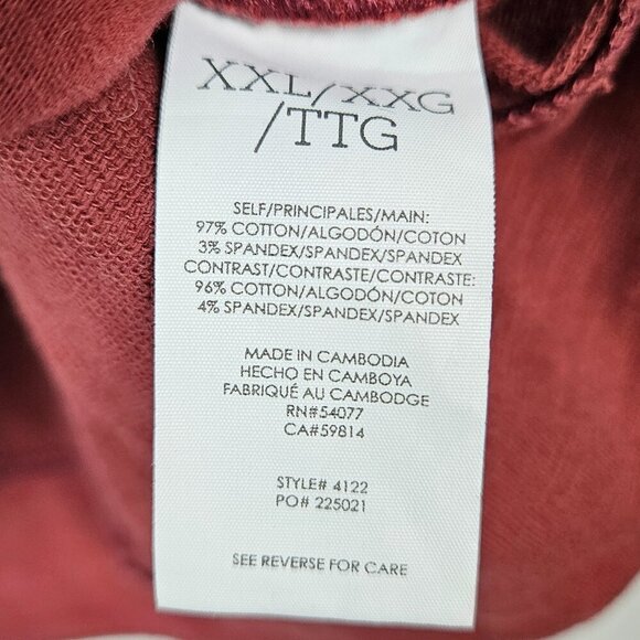 CAbi #4122 Training Jacket Burgundy Full Zip Long Sleeve Stretch XXL - Picture 6 of 8